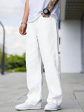 FashionForward Men Loose Fit Mid Rise White Jeans
