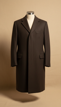 Espresso Wool City Overcoat