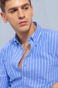 HKV FASHION Men Regular Fit Striped Spread Collar Casual Shirt